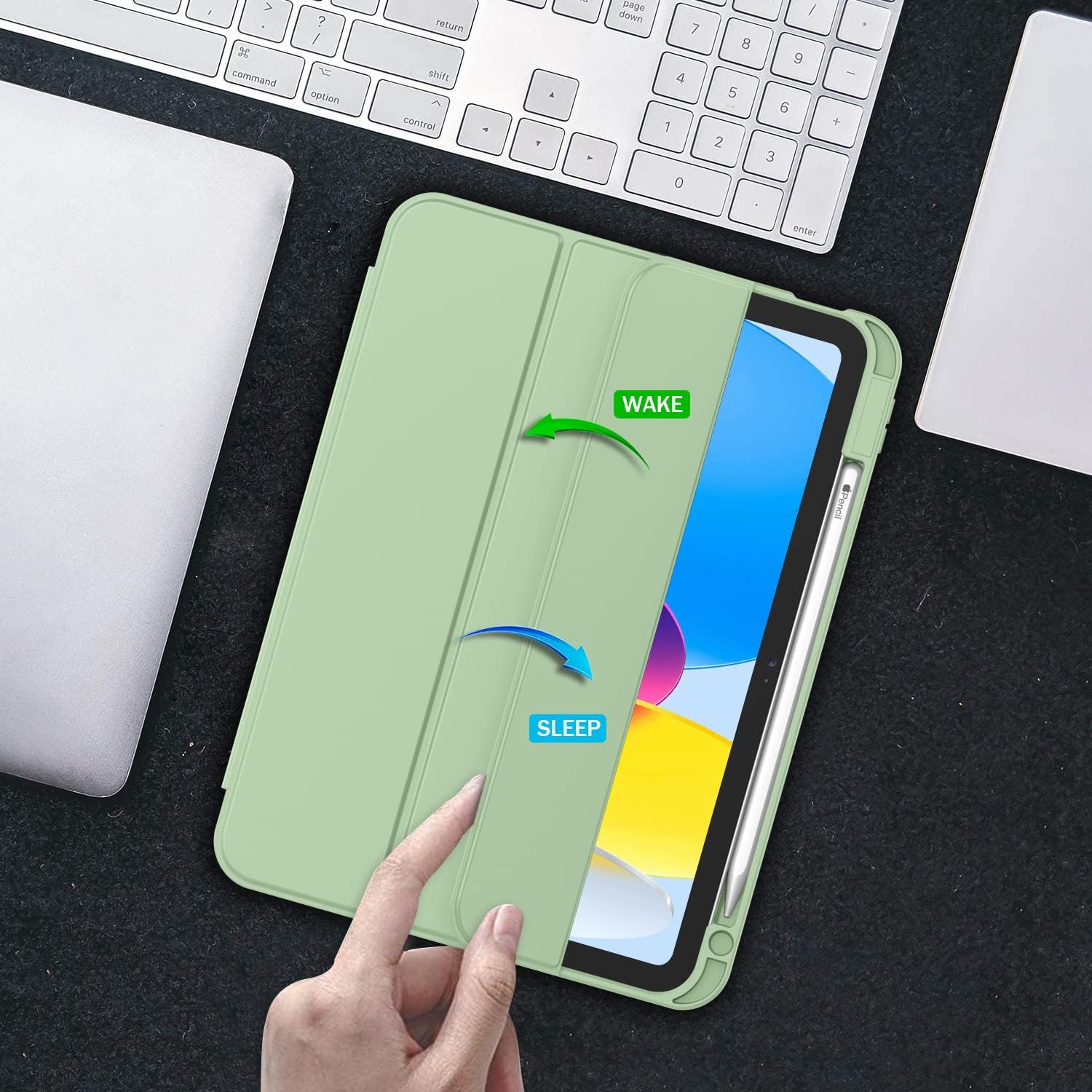 Best iPad Air Case-Smart iPad Air 10.9 inch 5th/4th Gen Case with Soft TPU Back [Support Auto Wake/Sleep]
